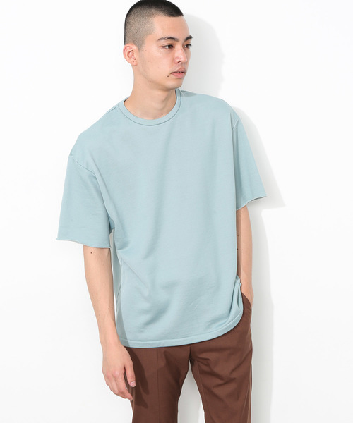 ADAM ET ROPE'(アダムエロペ)の「ONOメリヤス カットオフスリーブT(スウェット・メンズ・ブラック/サックスブルー/グリーン/キナリ/レッド系その他4・M/L)」の4枚目の写真