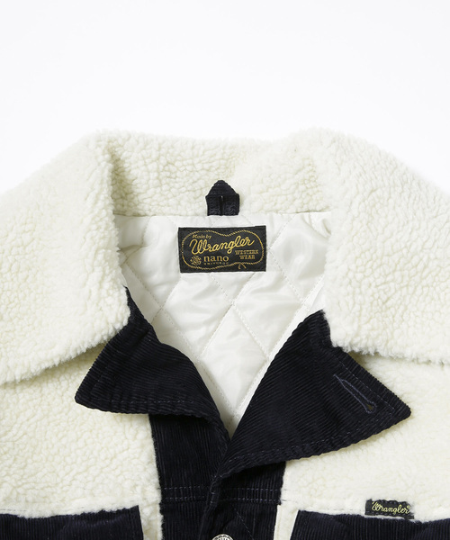 Wrangler（ラングラー）の「Wrangler/別注ボア　ランチコート（ブルゾン・メンズ・ブラック/ホワイト・SMALL/MEDIUM/LARGE）」の9枚目の写真