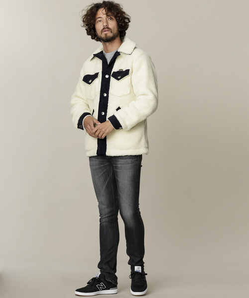 Wrangler（ラングラー）の「Wrangler/別注ボア　ランチコート（ブルゾン・メンズ・ブラック/ホワイト・SMALL/MEDIUM/LARGE）」の14枚目の写真