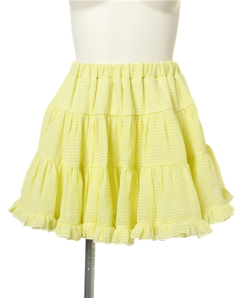 WC（ダブル シー）の「wc/ギンガムチェック　スカート（スカート・レディース・イエロー/ブルー・FREE）」の2枚目の写真