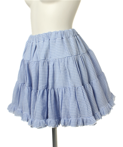 WC（ダブル シー）の「wc/ギンガムチェック　スカート（スカート・レディース・イエロー/ブルー・FREE）」の3枚目の写真