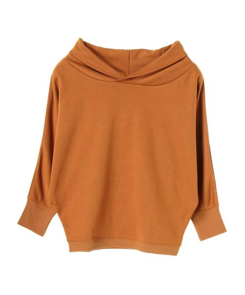 Editt by YECCA VECCA（エディットバイイェッカヴェッカ）の「・変型ネックドルマンプルオーバー（Tシャツ/カットソー・レディース・杢グレー/キャメル/ダークネイビー・FREE）」の8枚目の写真