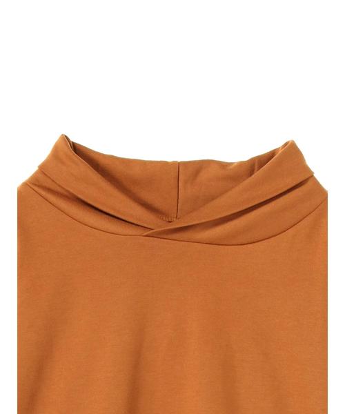 Editt by YECCA VECCA（エディットバイイェッカヴェッカ）の「・変型ネックドルマンプルオーバー（Tシャツ/カットソー・レディース・杢グレー/キャメル/ダークネイビー・FREE）」の16枚目の写真