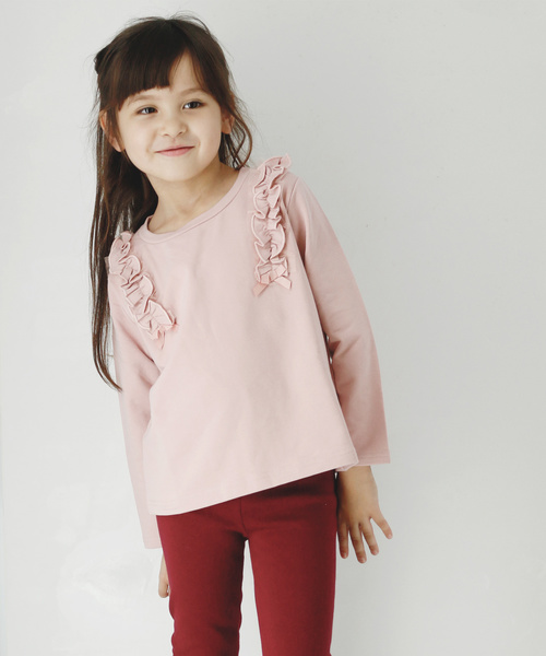 Catherine Cottage（キャサリンコテージ）の「フリルリボントップス（スウェット・キッズ・ブラック/ネイビー/グレー/レッド/ピンク/ライラック・110/140/120/130）」の5枚目の写真