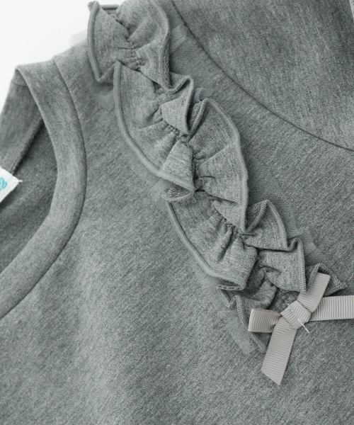 Catherine Cottage（キャサリンコテージ）の「フリルリボントップス（スウェット・キッズ・ブラック/ネイビー/グレー/レッド/ピンク/ライラック・110/140/120/130）」の11枚目の写真