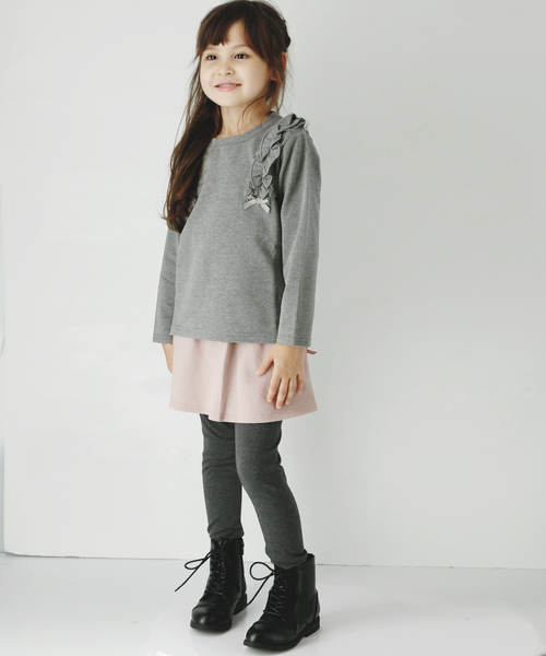 Catherine Cottage（キャサリンコテージ）の「フリルリボントップス（スウェット・キッズ・ブラック/ネイビー/グレー/レッド/ピンク/ライラック・110/140/120/130）」の8枚目の写真