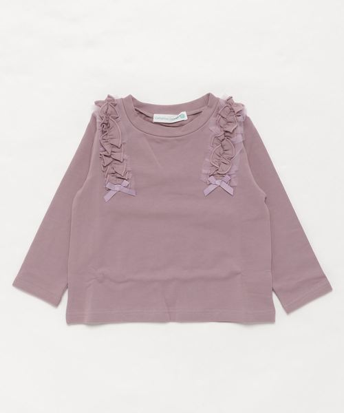 Catherine Cottage（キャサリンコテージ）の「フリルリボントップス（スウェット・キッズ・ブラック/ネイビー/グレー/レッド/ピンク/ライラック・110/140/120/130）」の9枚目の写真