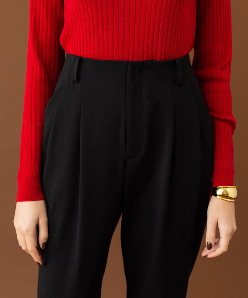 UNITED TOKYO（ユナイテッドトウキョウ）の「ハイスペックウーリーテーパード（その他パンツ・レディース・ブラック/ライトグレー/バーガンディー・1/2/3）」の12枚目の写真