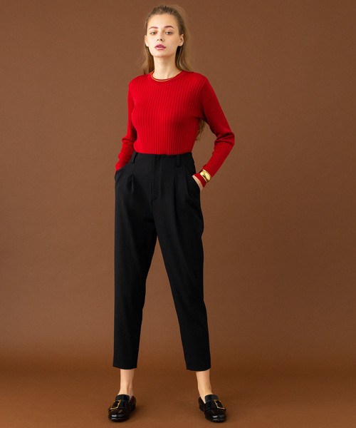 UNITED TOKYO（ユナイテッドトウキョウ）の「ハイスペックウーリーテーパード（その他パンツ・レディース・ブラック/ライトグレー/バーガンディー・1/2/3）」の15枚目の写真