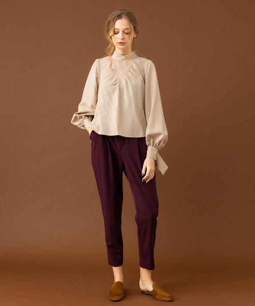 UNITED TOKYO（ユナイテッドトウキョウ）の「ハイスペックウーリーテーパード（その他パンツ・レディース・ブラック/ライトグレー/バーガンディー・1/2/3）」の17枚目の写真