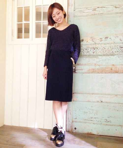 Kastane（カスタネ）の「【Kastane]】無地2wayタイトスカート（スカート・レディース・ネイビー/オレンジ/グリーン・FREE）」の12枚目の写真