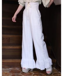 one after another NICE CLAUP | サスペンダー付レースアップワイドパンツ(その他パンツ)