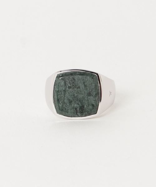 TOM WOOD(トムウッド)の「TOM WOOD (トムウッド) CUSHION GREEN MARBRE (M)(リング・メンズ・グリーン・58/60)」の1枚目の写真
