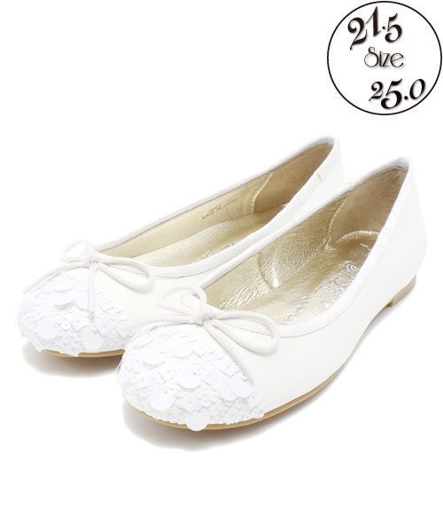 PEPITA D'ORO（ペピータドロ）の「ペピータ ドロ/P スワニー CT10#（バレエシューズ・レディース・ホワイト/ネイビー/ライトピンク/ブラック・24.5cm/23.5cm/22cm/25cm/22.5cm/24cm/21.5㎝/23cm）」の2枚目の写真