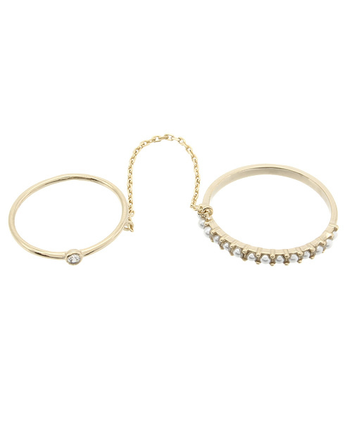 Kastane（カスタネ）の「【Kastane】チェーンリング（リング・レディース・グリーン系その他/シルバー/ゴールド・FREE）」の7枚目の写真