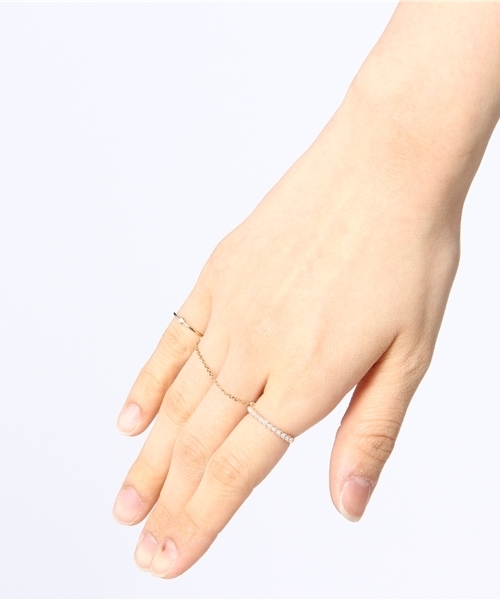 Kastane（カスタネ）の「【Kastane】チェーンリング（リング・レディース・グリーン系その他/シルバー/ゴールド・FREE）」の6枚目の写真