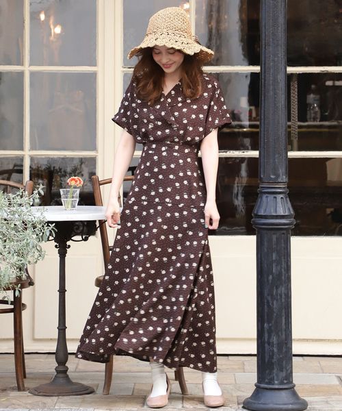 【4点セット】ディオール セットアップ ピンズ シャツ ブラウン 成人式 ブラウンセットアップ