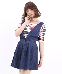 WEGO | WEGO/ボーダーオフショルダー5分袖ニット(ニット/セーター)