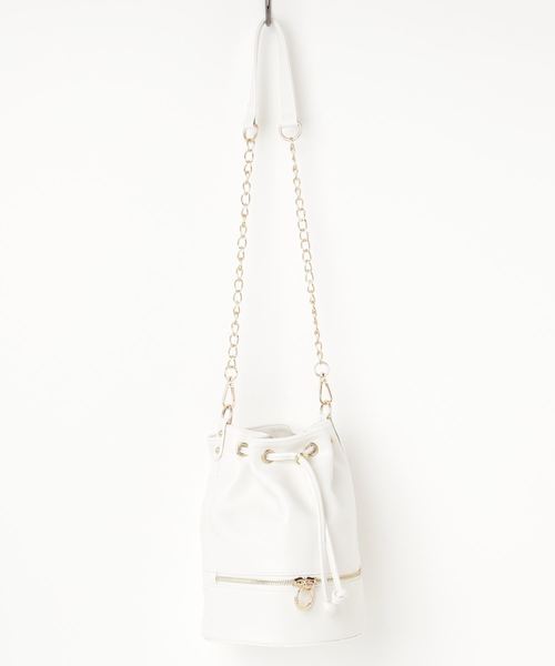 Pierrot（ピエロ）の「2wayデザイン巾着バッグ（トートバッグ・レディース・ホワイト/グレイッシュベージュ/グリーン・FREE）」の13枚目の写真