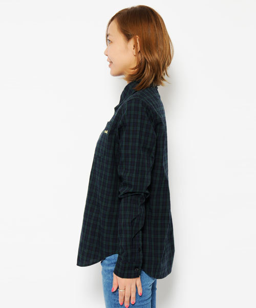 X-girl（エックスガール）の「BASIC BD SHIRT（シャツ/ブラウス・レディース・ホワイト/ブラック/レッド/ネイビー・1/2）」の5枚目の写真