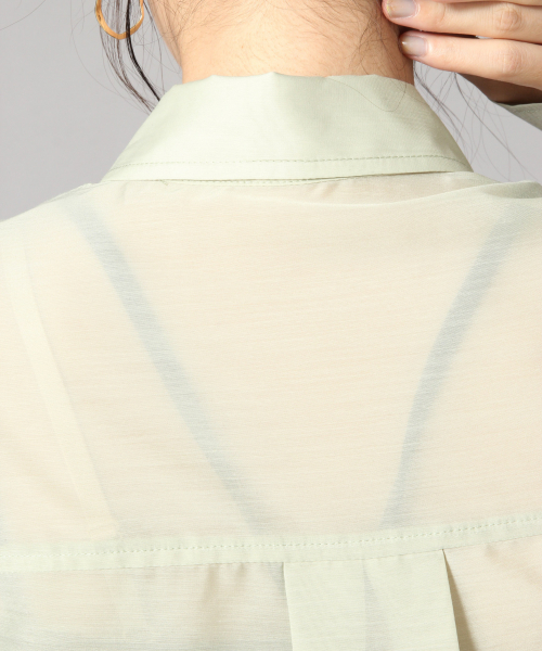 LOWRYS FARM（ローリーズファーム）の「シアーＣＰＯシャツ　849026（シャツ/ブラウス・レディース・ベージュ/ブラウン/グリーン・FREE）」の11枚目の写真