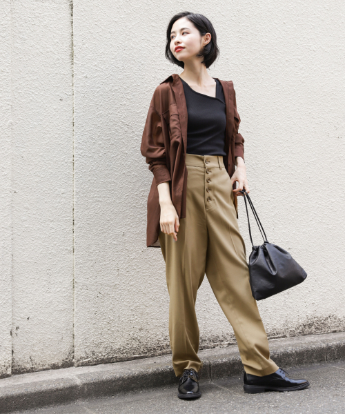 LOWRYS FARM（ローリーズファーム）の「シアーＣＰＯシャツ　849026（シャツ/ブラウス・レディース・ベージュ/ブラウン/グリーン・FREE）」の14枚目の写真