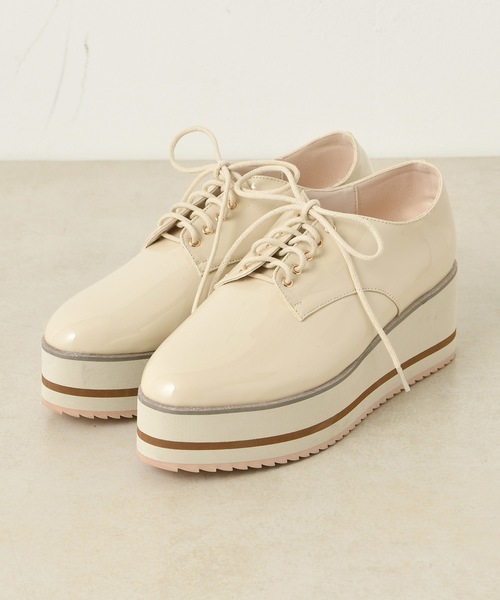 one after another NICE CLAUP（ワンアフターアナザーナイスクラップ）の「レースアップ 厚底シューズ（その他シューズ・レディース・ブラック/アイボリー/モカ・SMALL/MEDIUM/LARGE）」の13枚目の写真