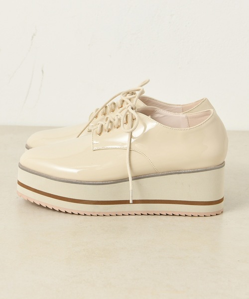 one after another NICE CLAUP（ワンアフターアナザーナイスクラップ）の「レースアップ 厚底シューズ（その他シューズ・レディース・ブラック/アイボリー/モカ・SMALL/MEDIUM/LARGE）」の14枚目の写真