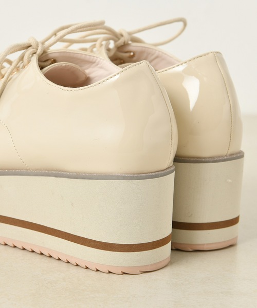 one after another NICE CLAUP（ワンアフターアナザーナイスクラップ）の「レースアップ 厚底シューズ（その他シューズ・レディース・ブラック/アイボリー/モカ・SMALL/MEDIUM/LARGE）」の4枚目の写真