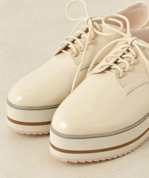one after another NICE CLAUP（ワンアフターアナザーナイスクラップ）の「レースアップ 厚底シューズ（その他シューズ・レディース・ブラック/アイボリー/モカ・SMALL/MEDIUM/LARGE）」の5枚目の写真