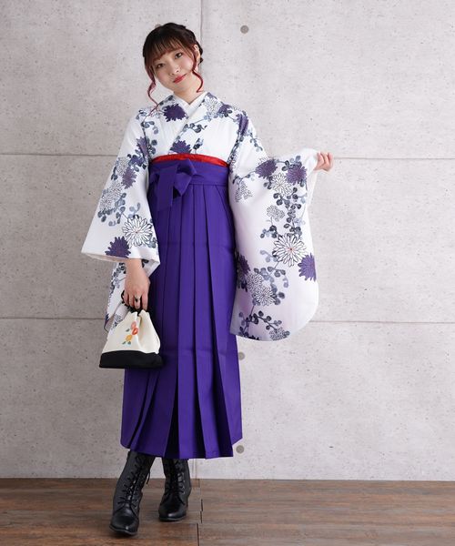 utatane的「袴セット 紫の小菊(和服)」