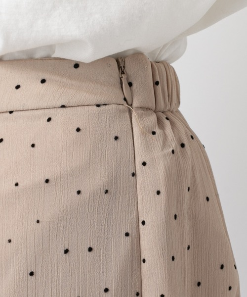 mystic（ミスティック）の「シアードットフレアスカート（スカート・レディース・アイボリー/ブラック/ベージュ/グレー・FREE）」の8枚目の写真
