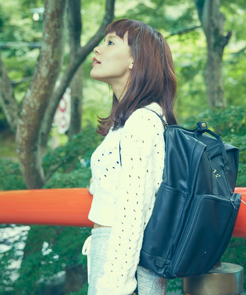 CIAOPANIC(チャオパニック)の「【The Sun And Classic/TSAC】Leather BOX 2WAY DAYPACK(バックパック/リュック・レディース・ブラック/ブラウン/ネイビー/キャメル・FREE)」の4枚目の写真