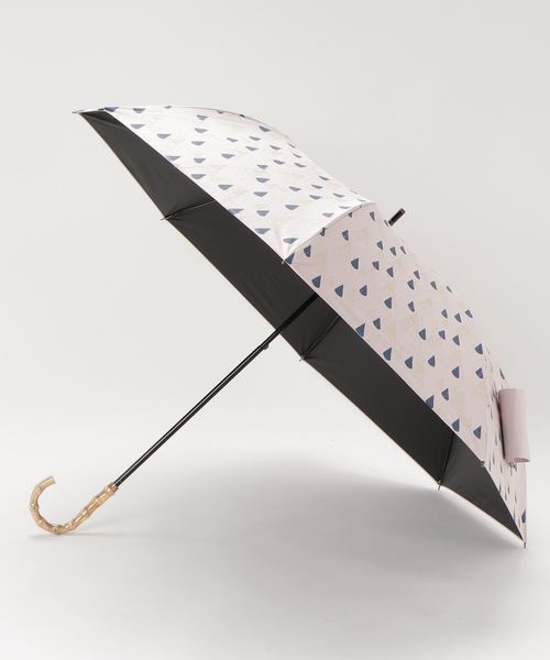 salle de bal（サルデバル）の「∴晴雨兼用傘 C/Cティピー柄プリントショートワイド 27387 SGT（折りたたみ傘・レディース・ベージュ/オフホワイト/ピンク・FREE）」の3枚目の写真