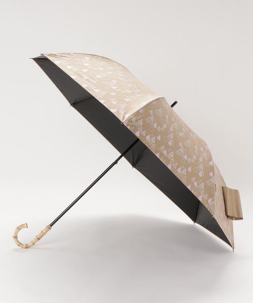 salle de bal（サルデバル）の「∴晴雨兼用傘 C/Cティピー柄プリントショートワイド 27387 SGT（折りたたみ傘・レディース・ベージュ/オフホワイト/ピンク・FREE）」の7枚目の写真