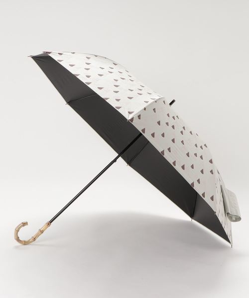 salle de bal（サルデバル）の「∴晴雨兼用傘 C/Cティピー柄プリントショートワイド 27387 SGT（折りたたみ傘・レディース・ベージュ/オフホワイト/ピンク・FREE）」の6枚目の写真