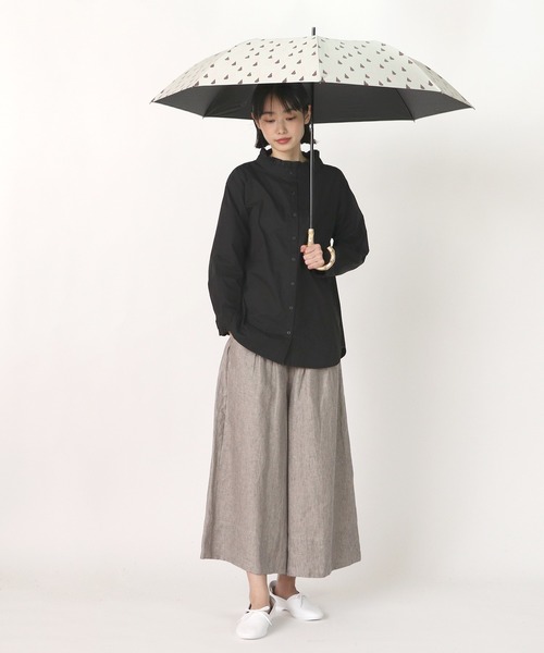 salle de bal（サルデバル）の「∴晴雨兼用傘 C/Cティピー柄プリントショートワイド 27387 SGT（折りたたみ傘・レディース・ベージュ/オフホワイト/ピンク・FREE）」の13枚目の写真