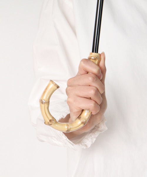 salle de bal（サルデバル）の「∴晴雨兼用傘 C/Cティピー柄プリントショートワイド 27387 SGT（折りたたみ傘・レディース・ベージュ/オフホワイト/ピンク・FREE）」の12枚目の写真