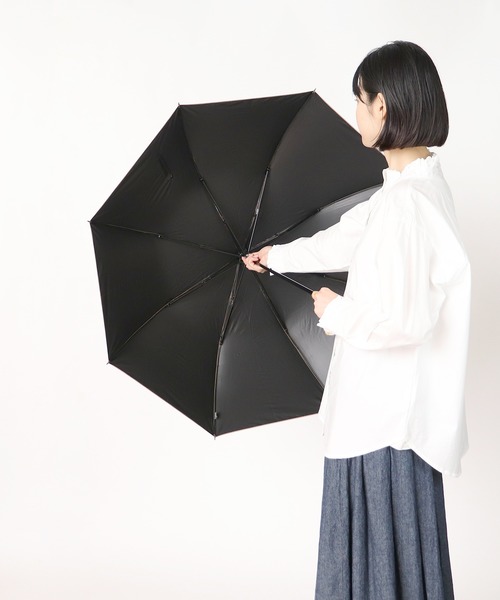 salle de bal（サルデバル）の「∴晴雨兼用傘 C/Cティピー柄プリントショートワイド 27387 SGT（折りたたみ傘・レディース・ベージュ/オフホワイト/ピンク・FREE）」の11枚目の写真