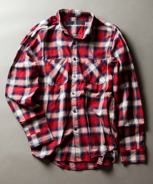 BEAUTY&YOUTH UNITED ARROWS(ビューティーアンドユースユナイテッドアローズ)の「【WEB限定】by ∴ オンブレ チェック レギュラーカラー シャツ ◆(シャツ/ブラウス・メンズ・レッド/イエロー/ケリー/ブラック・LARGE/SMALL/MEDIUM)」の4枚目の写真