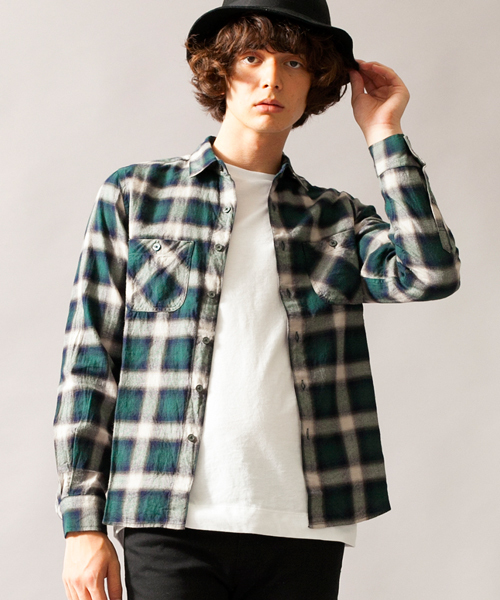 BEAUTY&YOUTH UNITED ARROWS(ビューティーアンドユースユナイテッドアローズ)の「【WEB限定】by ∴ オンブレ チェック レギュラーカラー シャツ ◆(シャツ/ブラウス・メンズ・レッド/イエロー/ケリー/ブラック・LARGE/SMALL/MEDIUM)」の6枚目の写真