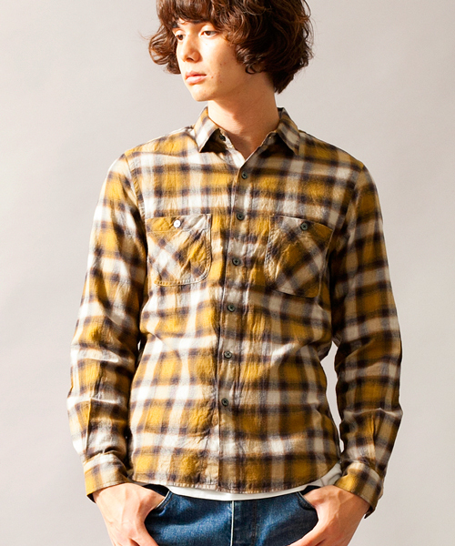 BEAUTY&YOUTH UNITED ARROWS(ビューティーアンドユースユナイテッドアローズ)の「【WEB限定】by ∴ オンブレ チェック レギュラーカラー シャツ ◆(シャツ/ブラウス・メンズ・レッド/イエロー/ケリー/ブラック・LARGE/SMALL/MEDIUM)」の7枚目の写真