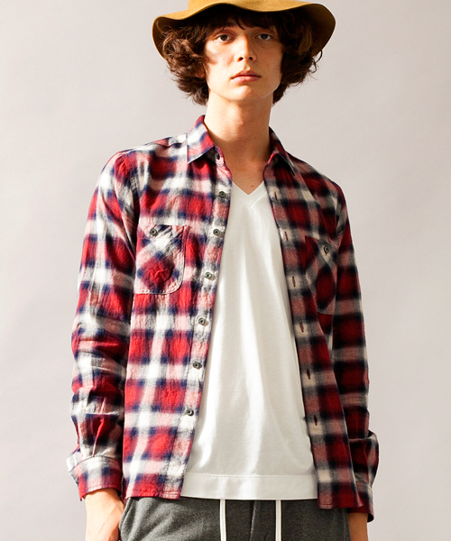 BEAUTY&YOUTH UNITED ARROWS(ビューティーアンドユースユナイテッドアローズ)の「【WEB限定】by ∴ オンブレ チェック レギュラーカラー シャツ ◆(シャツ/ブラウス・メンズ・レッド/イエロー/ケリー/ブラック・LARGE/SMALL/MEDIUM)」の8枚目の写真