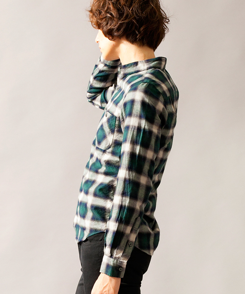 BEAUTY&YOUTH UNITED ARROWS(ビューティーアンドユースユナイテッドアローズ)の「【WEB限定】by ∴ オンブレ チェック レギュラーカラー シャツ ◆(シャツ/ブラウス・メンズ・レッド/イエロー/ケリー/ブラック・LARGE/SMALL/MEDIUM)」の13枚目の写真