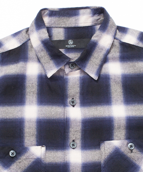 BEAUTY&YOUTH UNITED ARROWS(ビューティーアンドユースユナイテッドアローズ)の「【WEB限定】by ∴ オンブレ チェック レギュラーカラー シャツ ◆(シャツ/ブラウス・メンズ・レッド/イエロー/ケリー/ブラック・LARGE/SMALL/MEDIUM)」の9枚目の写真
