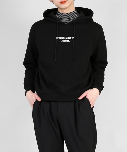 DING（ディング）の「DING/フェイクレイヤードパーカー（パーカー・レディース・ホワイト/ブラック/パープル・FREE）」の2枚目の写真