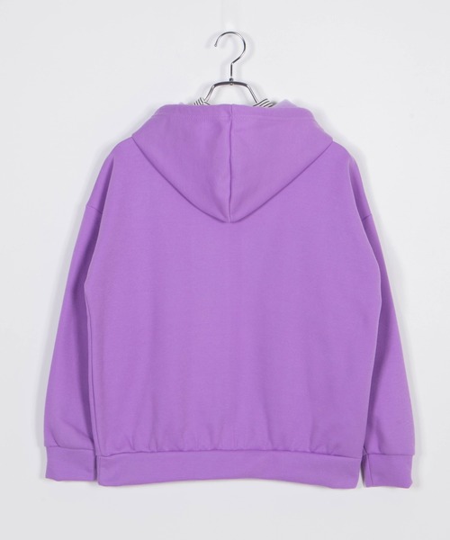 DING（ディング）の「DING/フェイクレイヤードパーカー（パーカー・レディース・ホワイト/ブラック/パープル・FREE）」の4枚目の写真