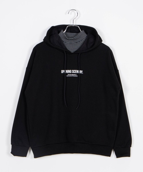 DING（ディング）の「DING/フェイクレイヤードパーカー（パーカー・レディース・ホワイト/ブラック/パープル・FREE）」の11枚目の写真