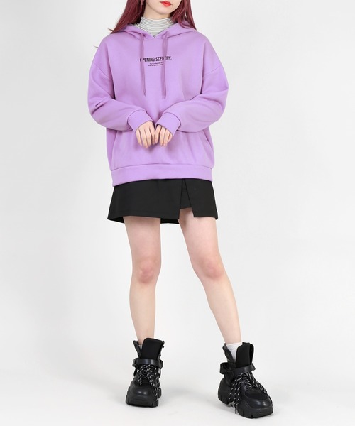 DING（ディング）の「DING/フェイクレイヤードパーカー（パーカー・レディース・ホワイト/ブラック/パープル・FREE）」の13枚目の写真