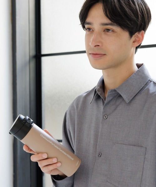 LAKOLE（ラコレ）の「【保温保冷】ワンタッチポータブルタンブラー[500ml] / 876156（水筒・レディース・ブラック/グレー/桜/アイボリー/ネイビー/ブルー/ベージュ/サックスブルー/イエロー/カーキ/ダークブルー/グリーン・FREE）」の12枚目の写真